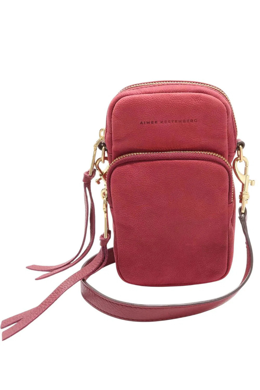 Aimee Kestenberg Leather Starstruck Crossbody Raspberry Nubuck